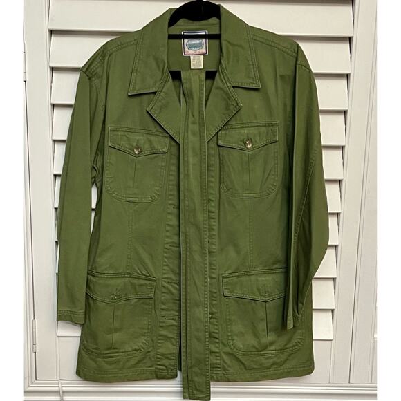 Jacket With Belt Long Sleeve Button Down Army Green Jacket Shirt - Picture 8 of 15